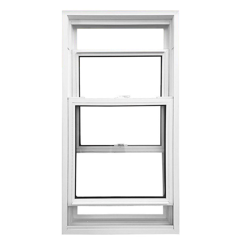 Modern Standards Customized UPVC Double Hung Glass Window Tempered Glass