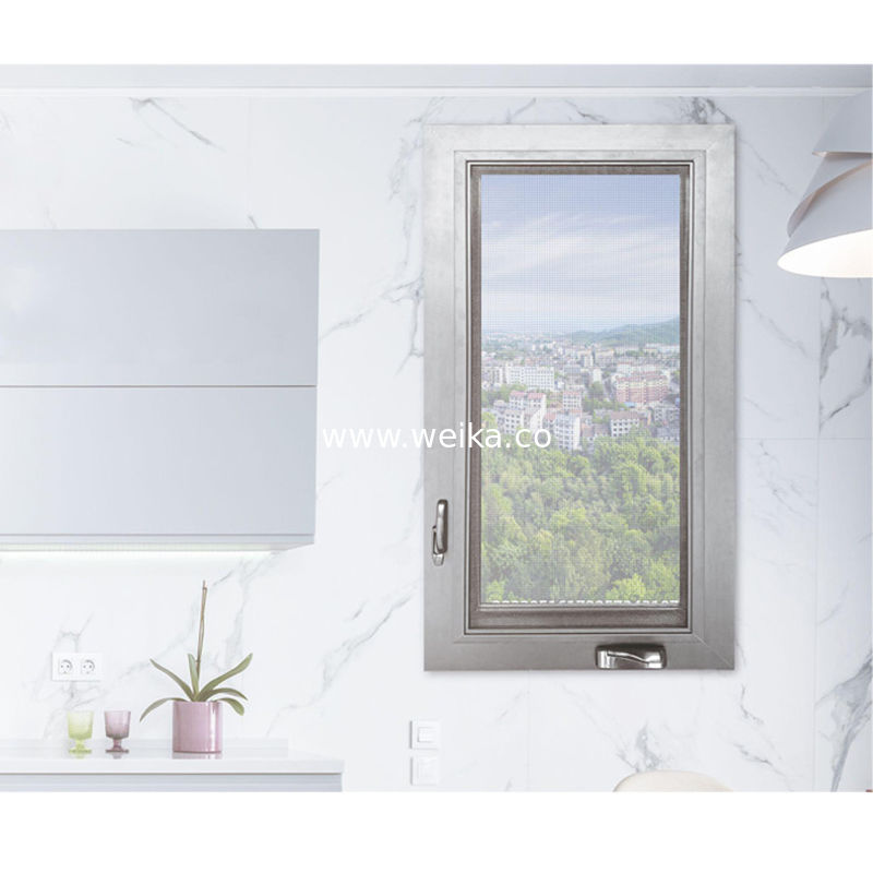 Aluminum Glass Inswing Casement Window PVC Triple Glazed Windows