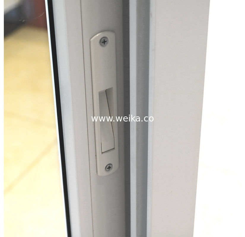 80mm Touch Lock Fiberglass Net Double Sliding Window UPVC With Single Glass