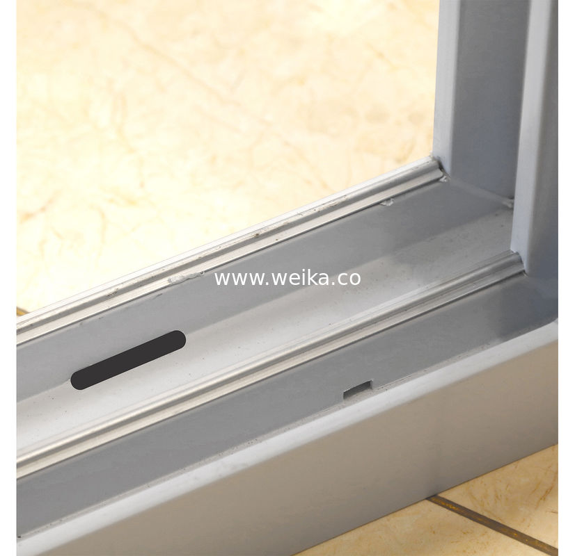80mm UPVC Double Glass Sliding Window With Screen Net And Crescent Lock