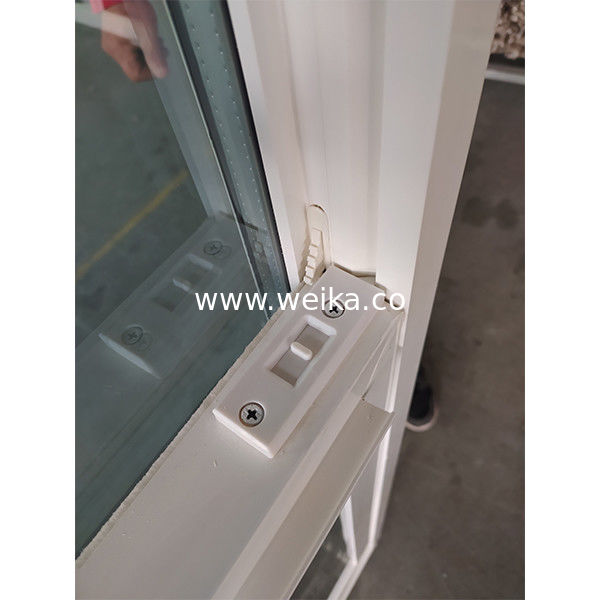 Tempered glass UPVC Single Hung Window For Cottage Double Glazed