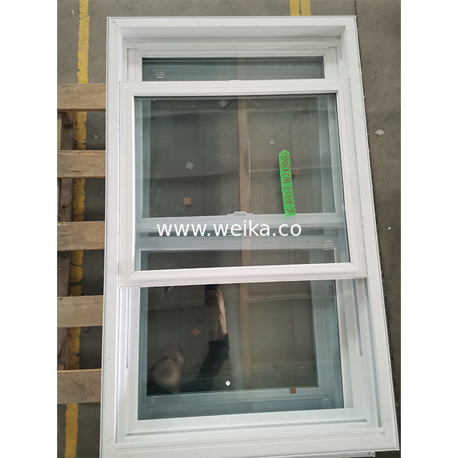 Tempered Glass UPVC Double Hung Window House Replacement Windows