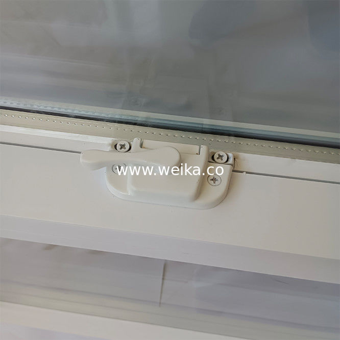 Custom White UPVC Vinyl Waterproof Double Hung Window Customized Size