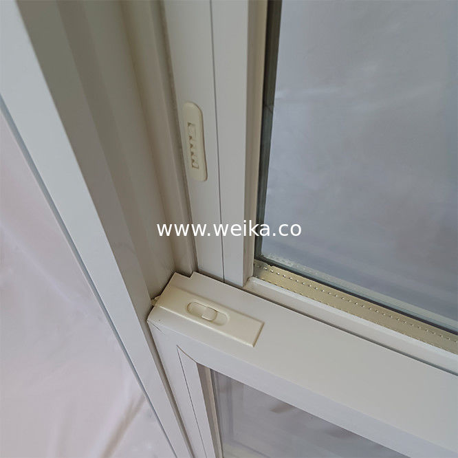 ISO9001 Glazed Tilt UPVC Double Hung Window Customized