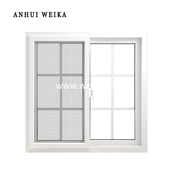 Fixed Ventilator UPVC Sliding Window And Door With Grill Mosquito Mesh