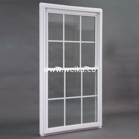 Customization PVC UPVC Window Grill Design Single Hung Window For Residential