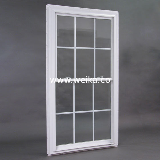 Customization PVC UPVC Window Grill Design Single Hung Window For Residential