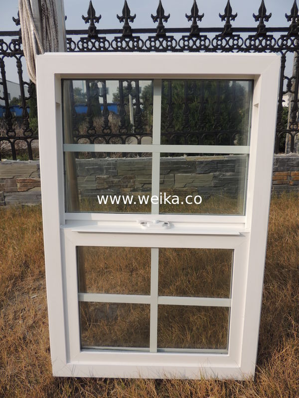 Customize Sizes Vertical Sliding Single Hung Windows Double Glass 1.4mm - 2.5mm Thickness