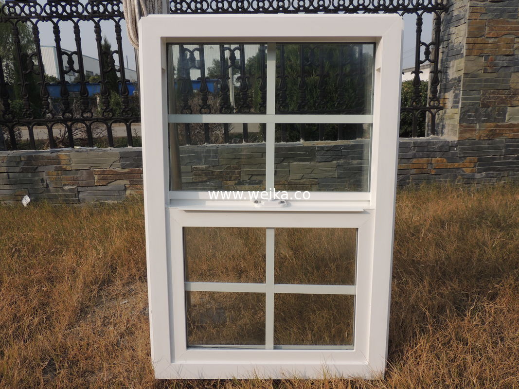 Customize Sizes Vertical Sliding Single Hung Windows Double Glass 1.4mm - 2.5mm Thickness