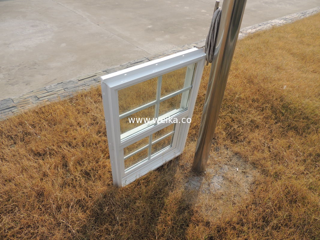 Customize Sizes Vertical Sliding Single Hung Windows Double Glass 1.4mm - 2.5mm Thickness