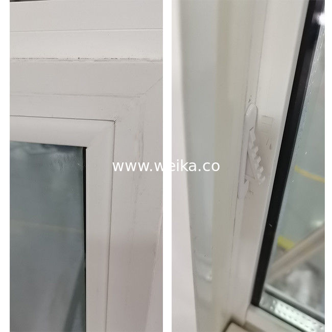 NFRC Vinyl UPVC Single Hung Window With Grids And Nail Fins