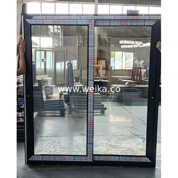 Black Bifold UPVC Sliding Window And Door For Balcony ISO9001 Certificated