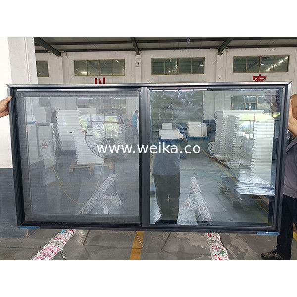 Single Double Panel Detachable Tempered Glass Sliding Window With Grill Design