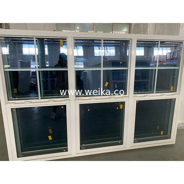 1.4mm - 2.5mm Thickness UPVC Single Hung Window Customized Color Vertical Sliding Window