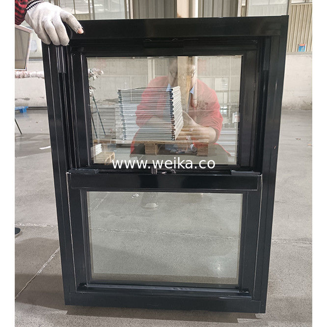 3.54inch Thermal Break Aluminum Double Hung Window With Tilt Window Black