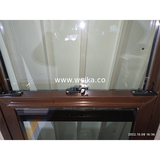 Crescent Lock Top Fixed Sash Single Hung Windows UPVC Lower Panel Low-E Glass