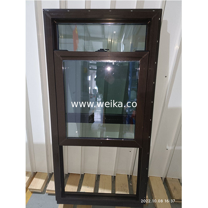 Crescent Lock Top Fixed Sash Single Hung Windows UPVC Lower Panel Low-E Glass