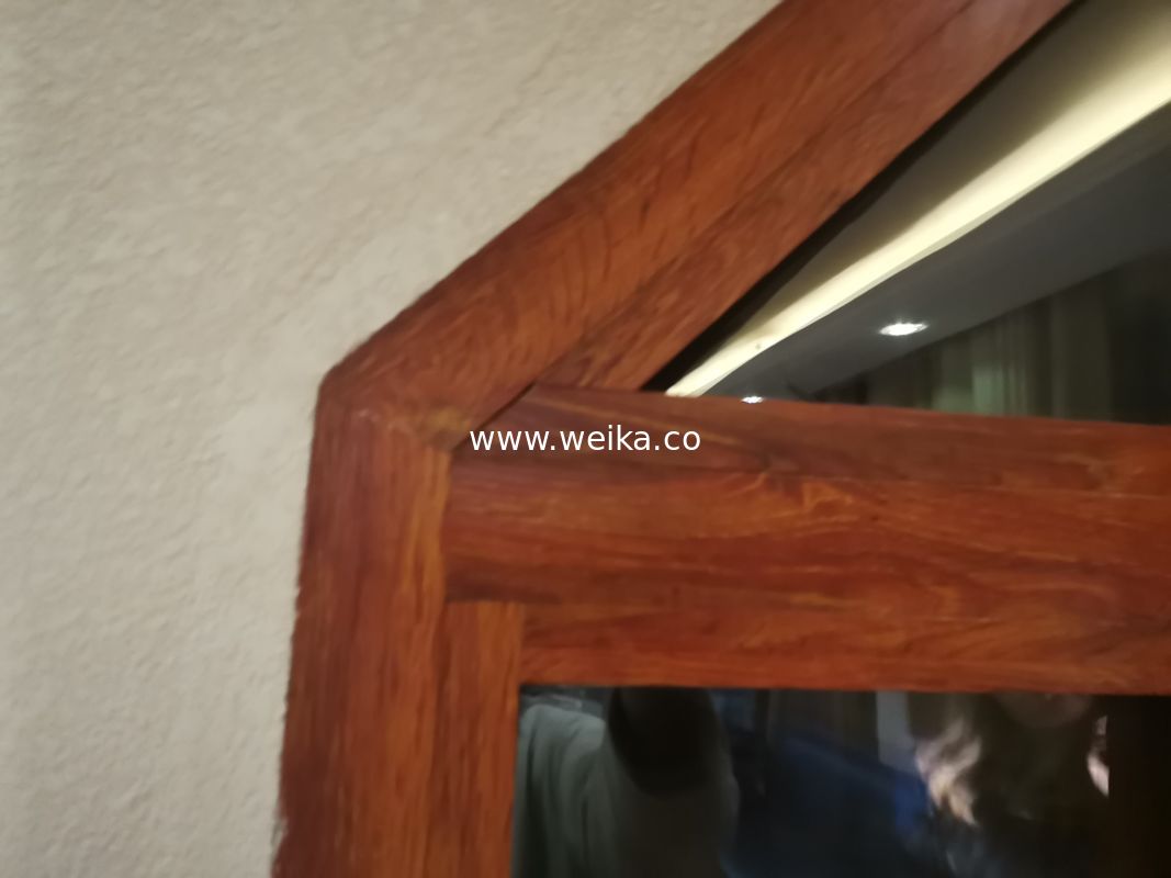 Octagonal Fixed and top hung Artistic Shaped Aluminium Alloy Woodgrain Windows