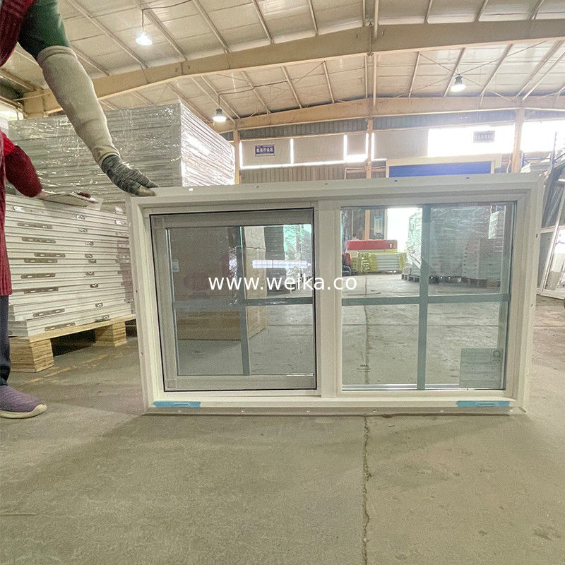 Black Profile Color UPVC Sliding Window With Grid And 14 Years Production Experience