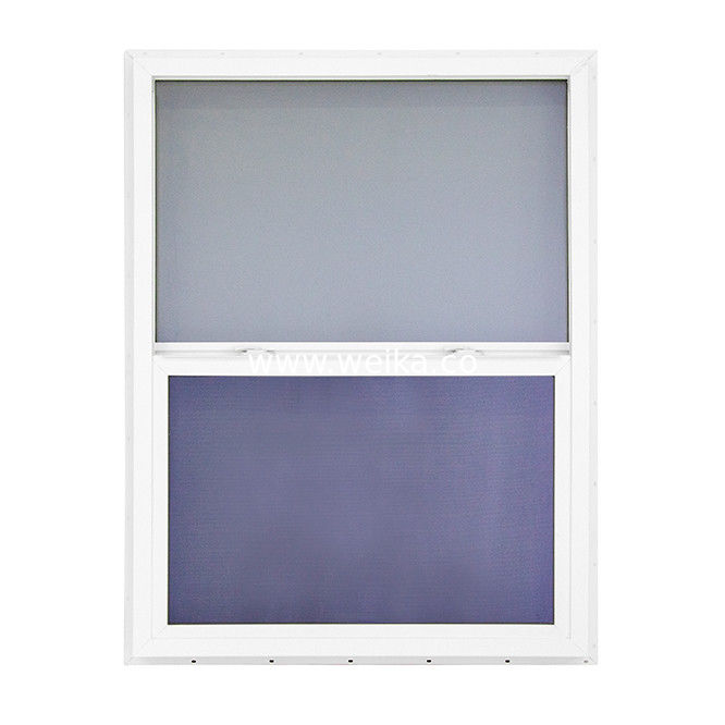 UPVC Single Hung Window All-body Profiles And Windproof Function With Customizable Aesthetic Design
