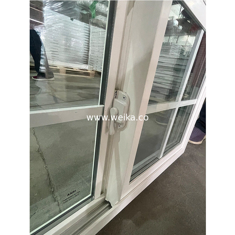 Double Glazed PVC Sliding Window Solutions 58mm/65mm/80mm/82mm Profile Series and Tempered Glass Design