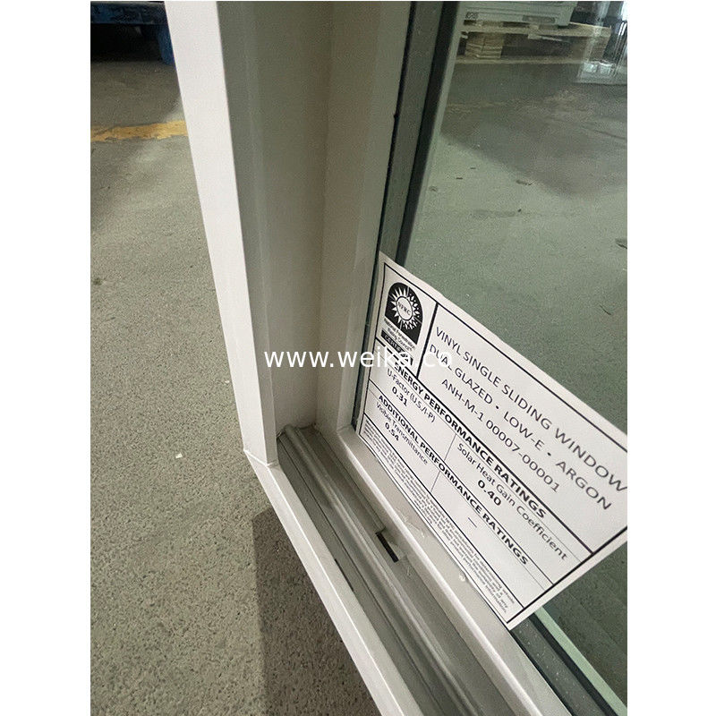 Double Glazed PVC Sliding Window Solutions 58mm/65mm/80mm/82mm Profile Series and Tempered Glass Design