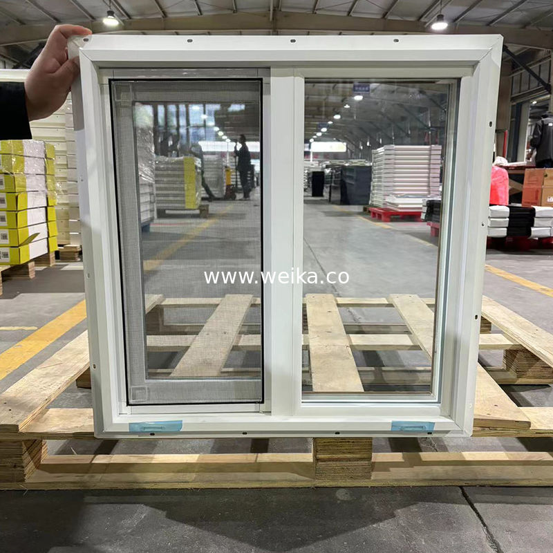 UPVC Sliding Windows Woodgrain / White Two-Tone Customizable Colors & Sizes Built-in Screen OEM Manufacturer