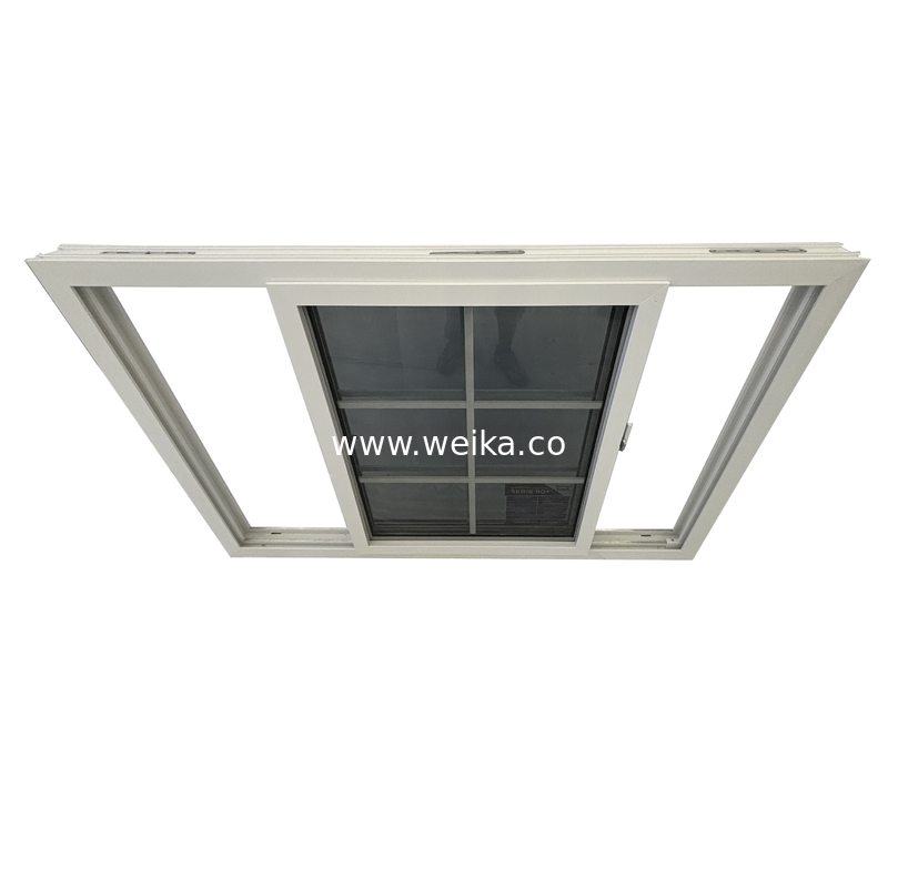 Security Conventional UPVC Sliding Windows Ultra-Smooth 80mm UPVC Twin Slider Window With Fly Screen Fiberglass