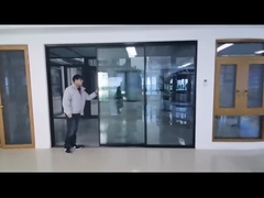 Large Slim Frame Aluminum Sliding Door Black Frame
