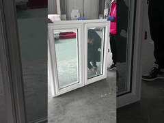 PVC Plastic Casement Window Crank Open American Style