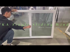 Thermal Insulation Sliding UPVC Windows With Fiberglass Fly Screen And Low Conductivity